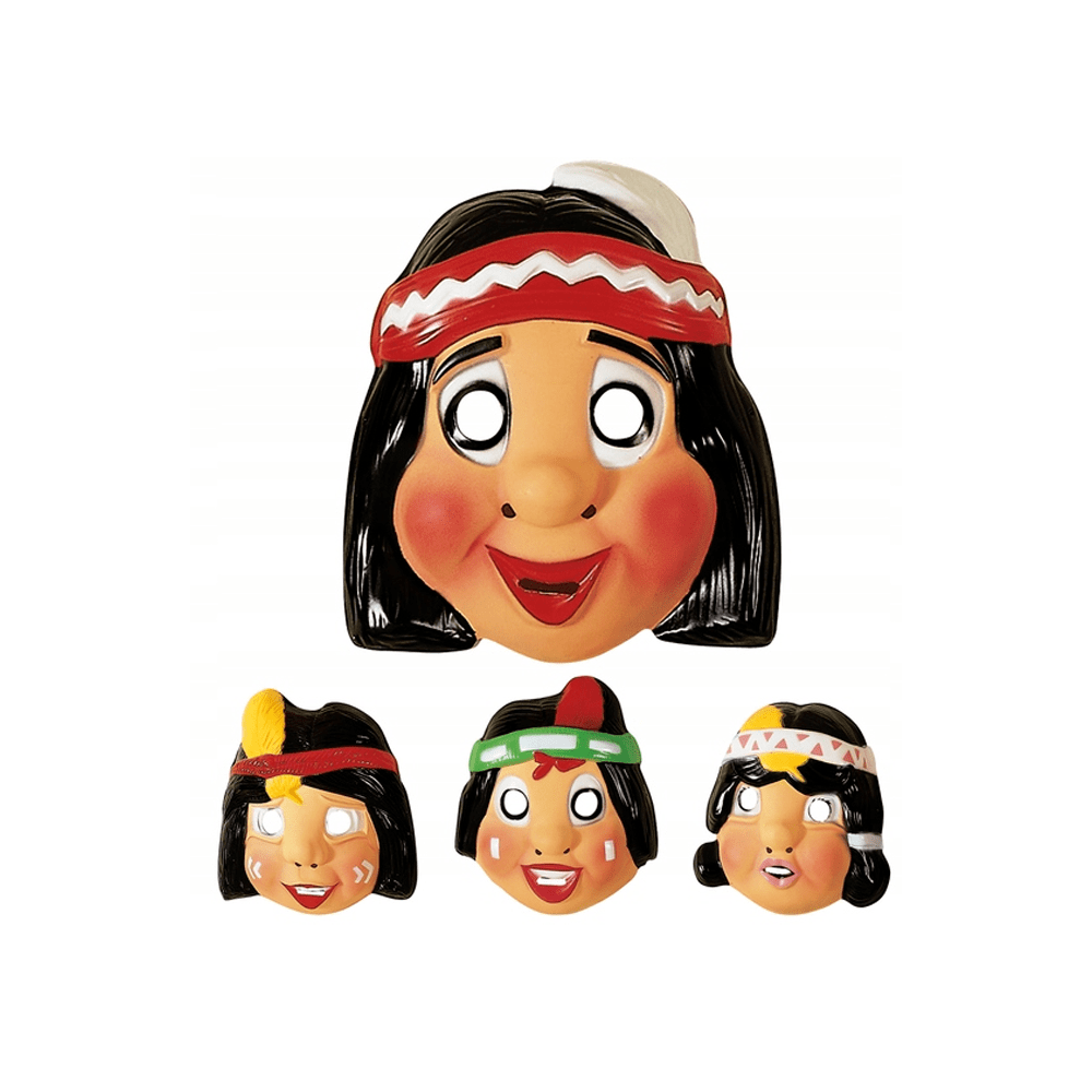 Alpha 55 Halloween accessoires enfant, masque pvc indien, Modèles assortis