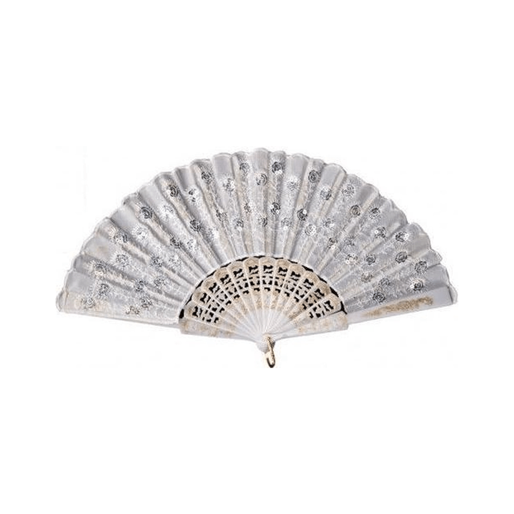Alpha 55 Halloween accessoires, éventail dentelle blanc
