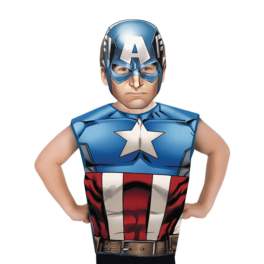 Alpha 55 Halloween accessoires, t-shirt avec masque captain america