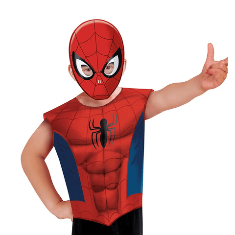 Alpha 55 Halloween accessoires, t-shirt avec masque spiderman