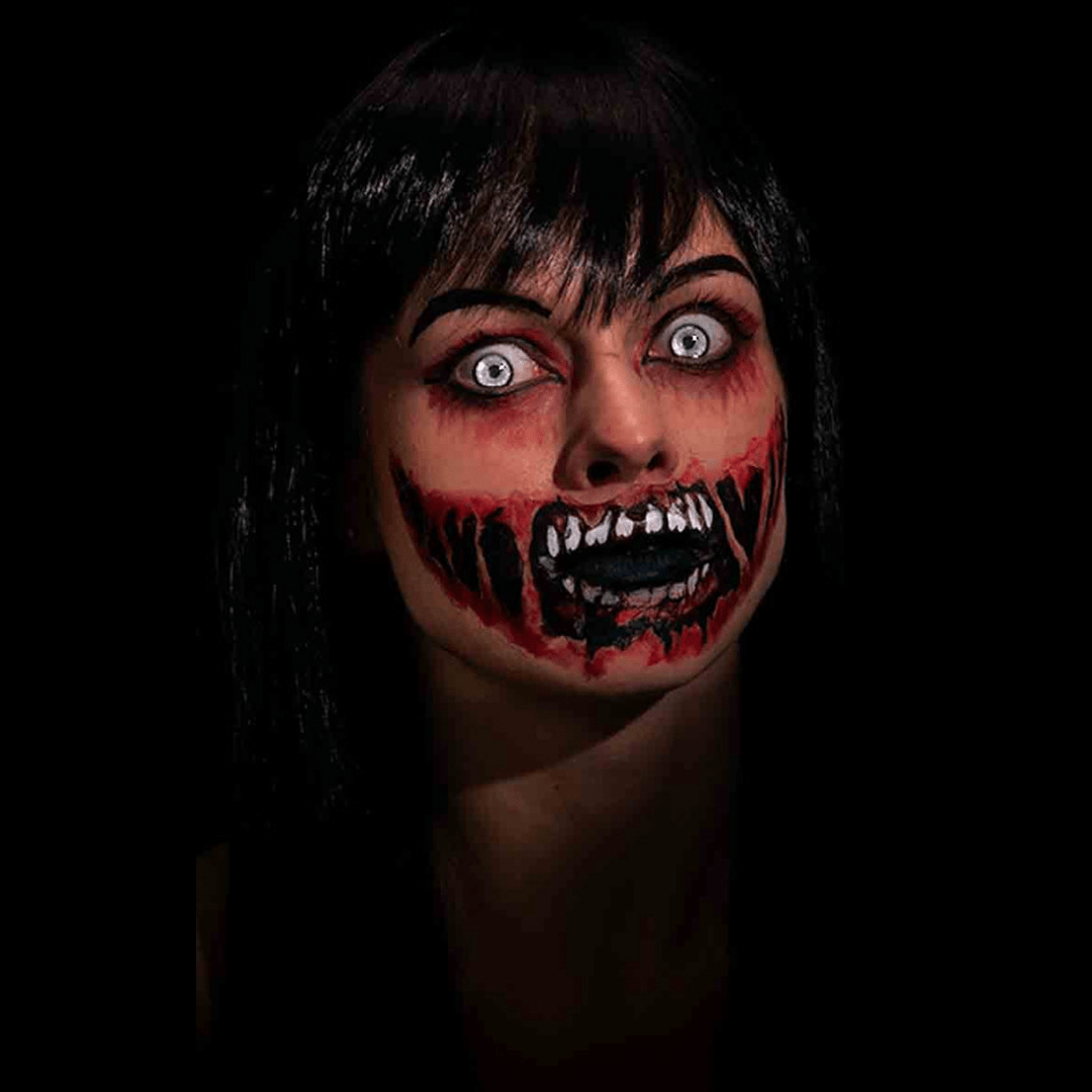 Alpha 55 Halloween accessoires, tatoo visage bouche ouverte