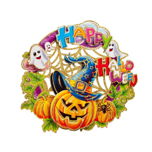 Alpha 55 Halloween déco, affiche pailletée 40 cm