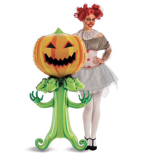 Alpha 55 Halloween déco, ballon alu 155 cm forme citrouille sur pattes