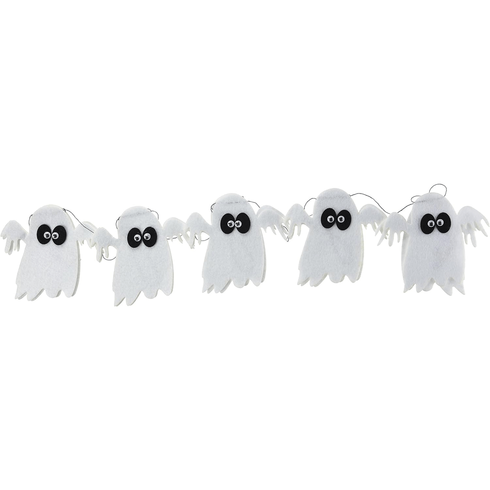 Alpha 55 Halloween déco, guirlande en feutre 250 cm fantômes