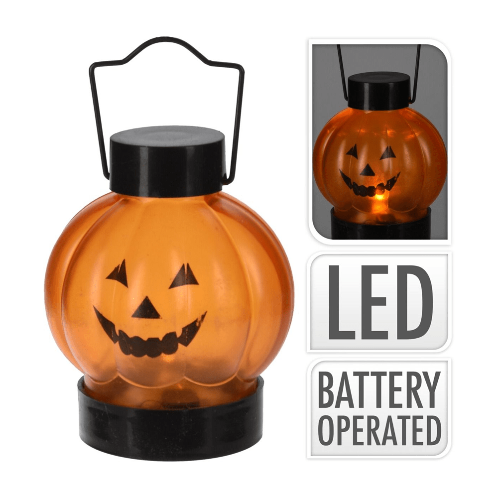 Alpha 55 Halloween déco, Lanterne 8 cm LED. forme citrouille