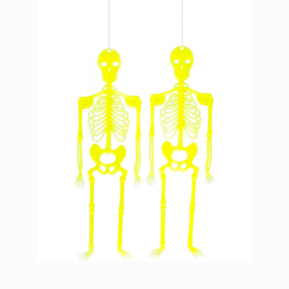 Alpha 55 Halloween déco , lot de 2 Squelette glow in the dark 33 cm