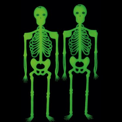 Alpha 55 Halloween déco , lot de 2 Squelette glow in the dark 33 cm
