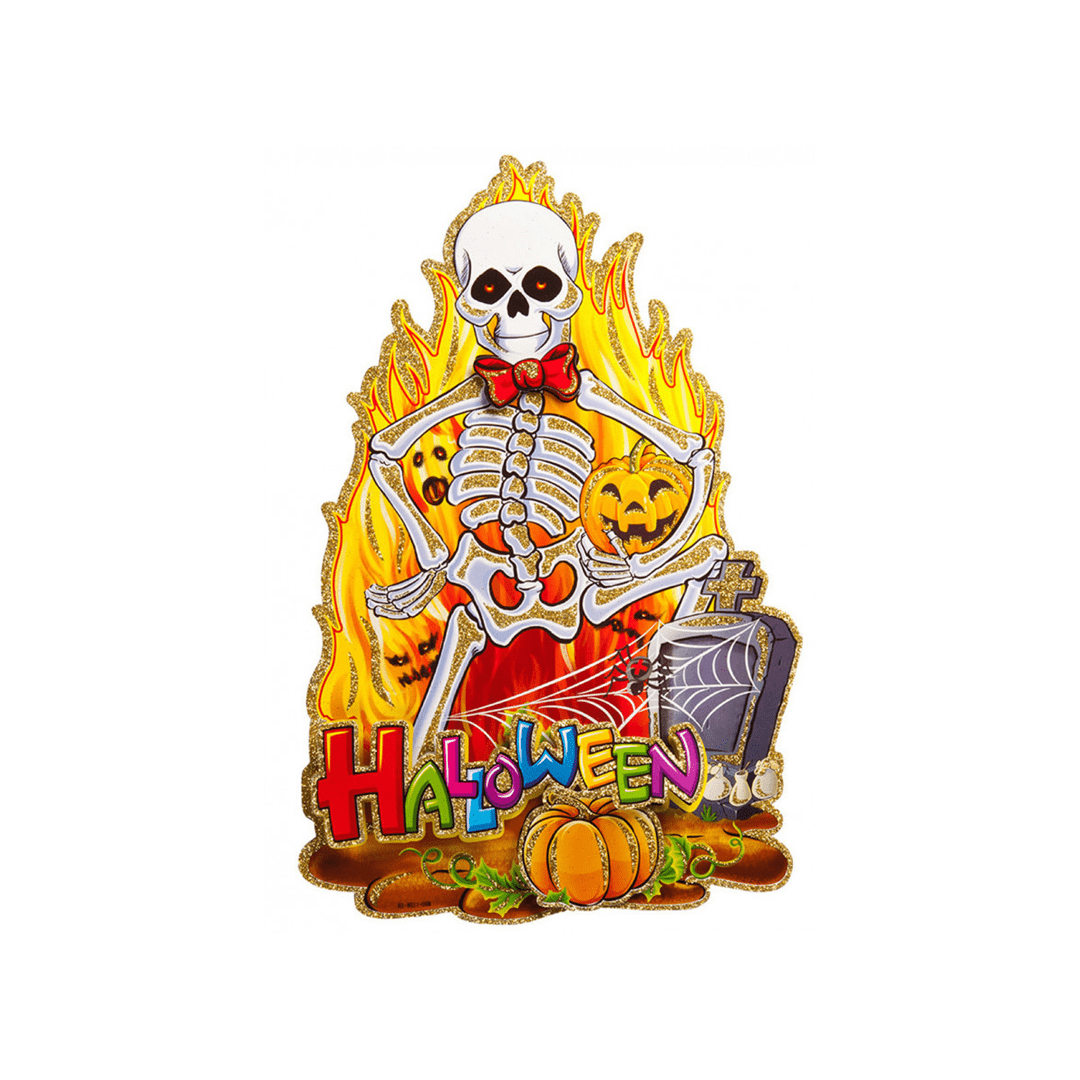 Alpha 55 Halloween déco, murale en relief pailletée 45 cm