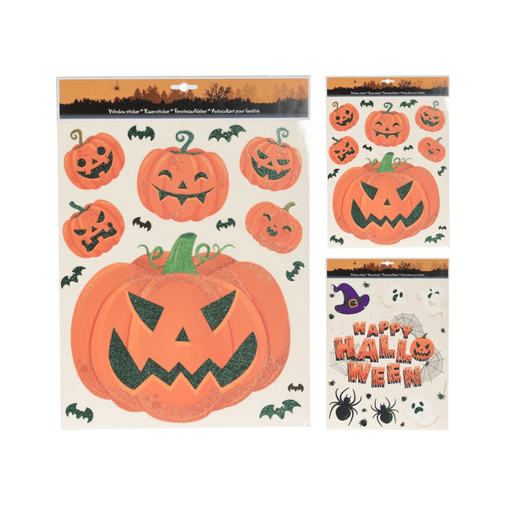 Alpha 55 Halloween déco, pour vitres, stickers citrouilles