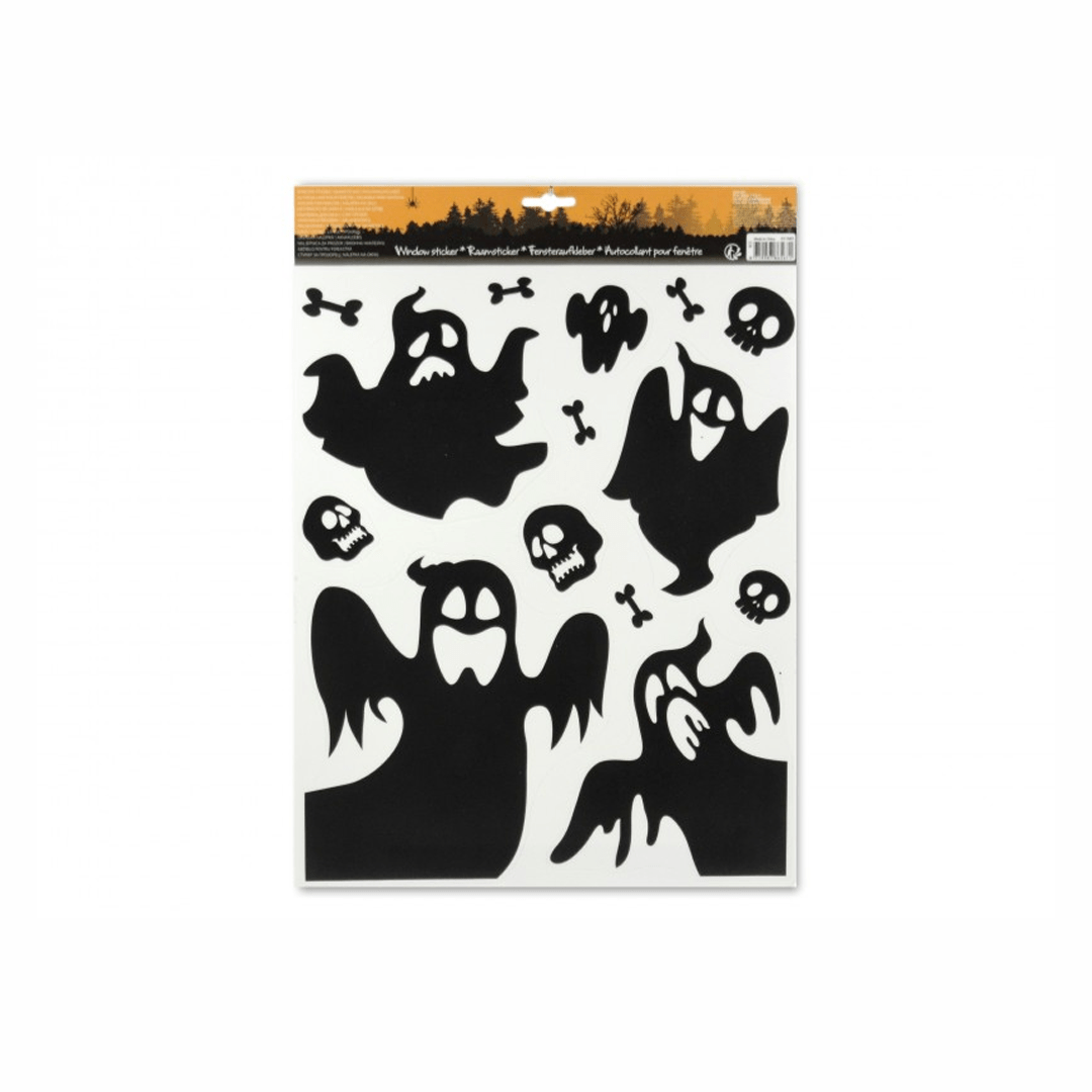 Alpha 55 Halloween déco, pour vitres, stickers personnages en noir