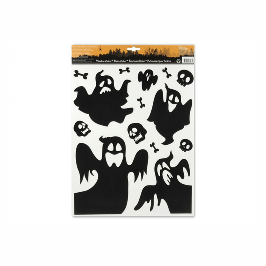 Alpha 55 Halloween déco, pour vitres, stickers personnages en noir