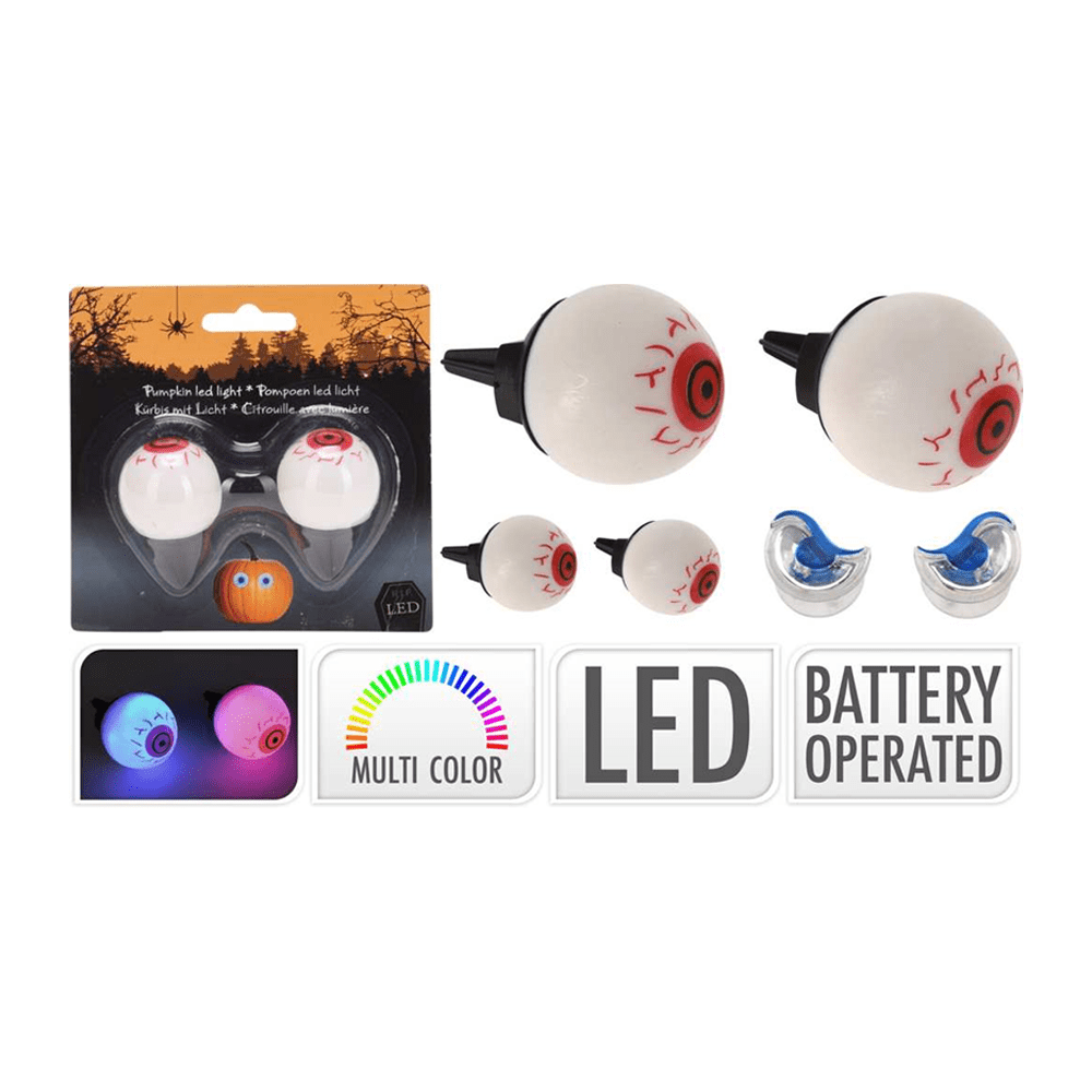 Alpha 55 Halloween déco, Yeux lumineux pour citrouille