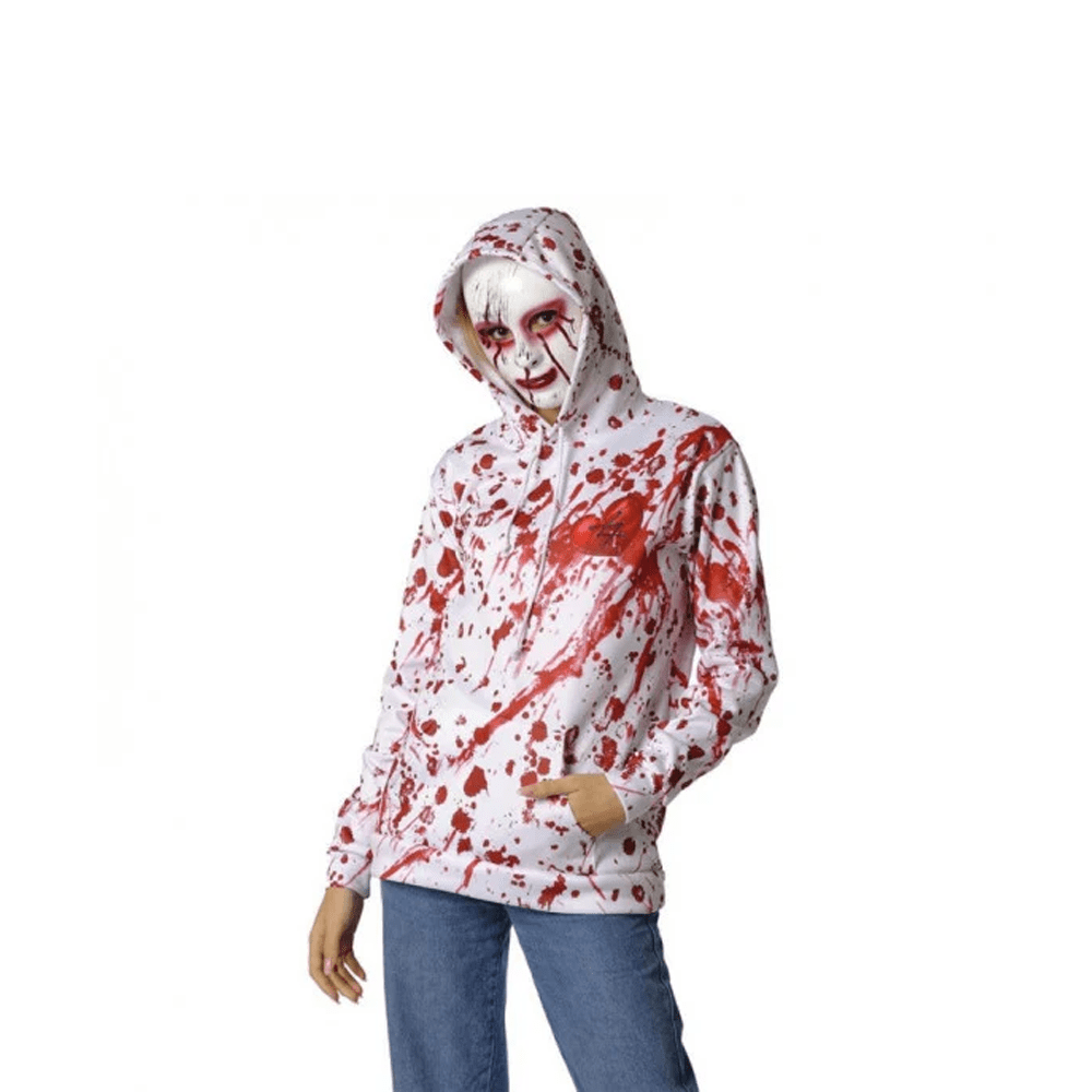 Alpha 55 Halloween déguisement adulte, costume tueur psyco sweat-shirt avec masque