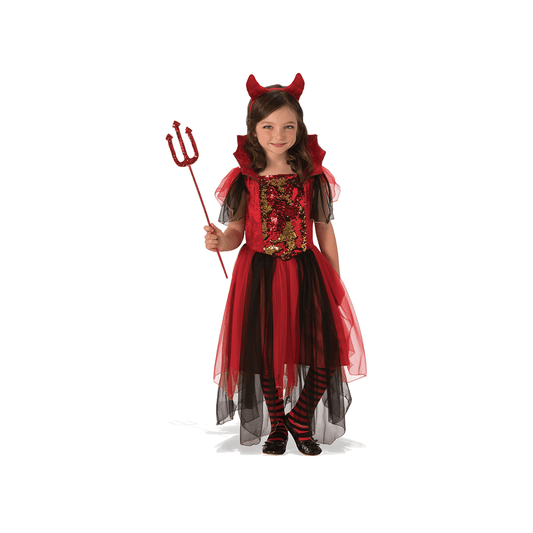 Alpha 55 Halloween déguisement enfant, costume diable avec paillettes