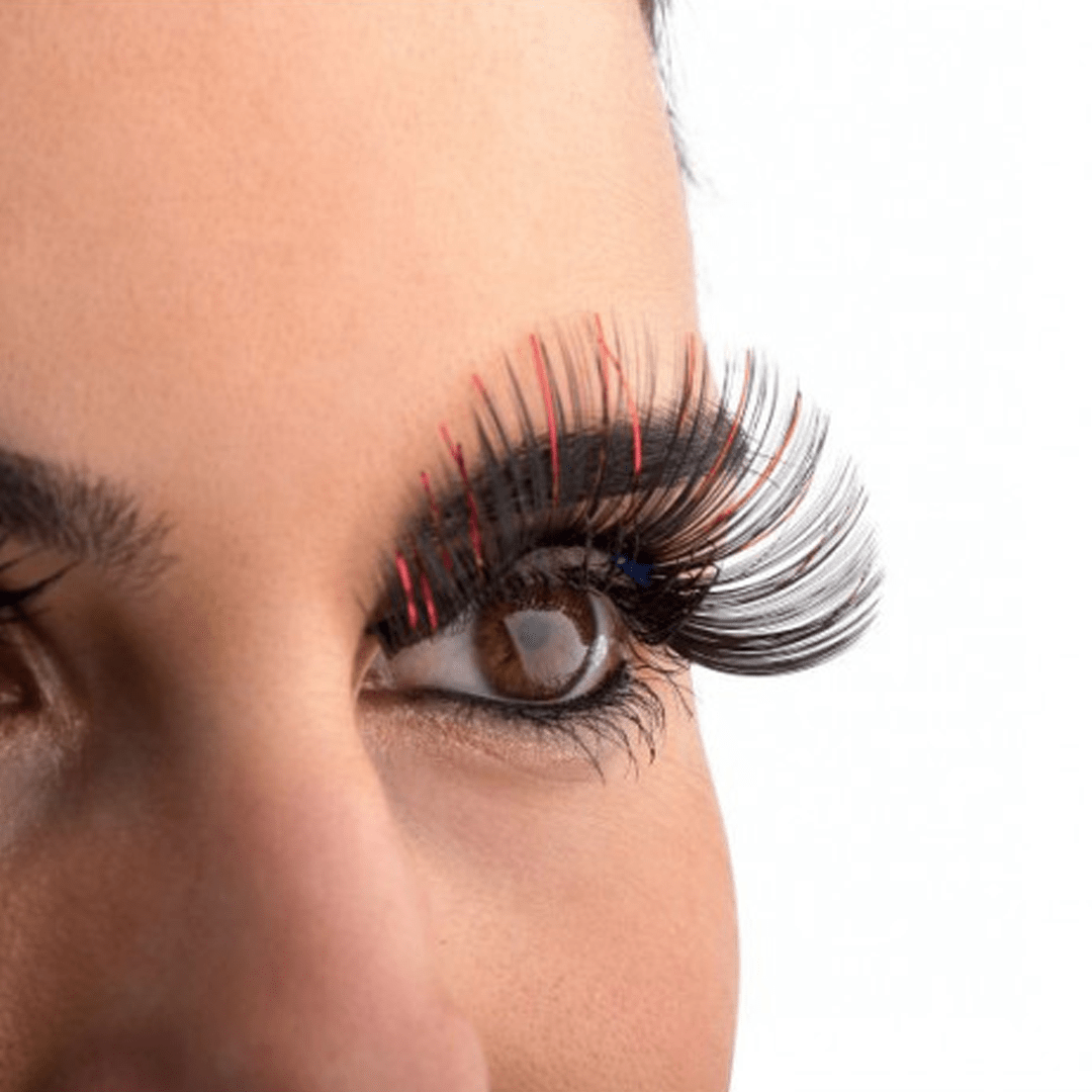 Alpha 55 Halloween faux-cils Lurex rouge