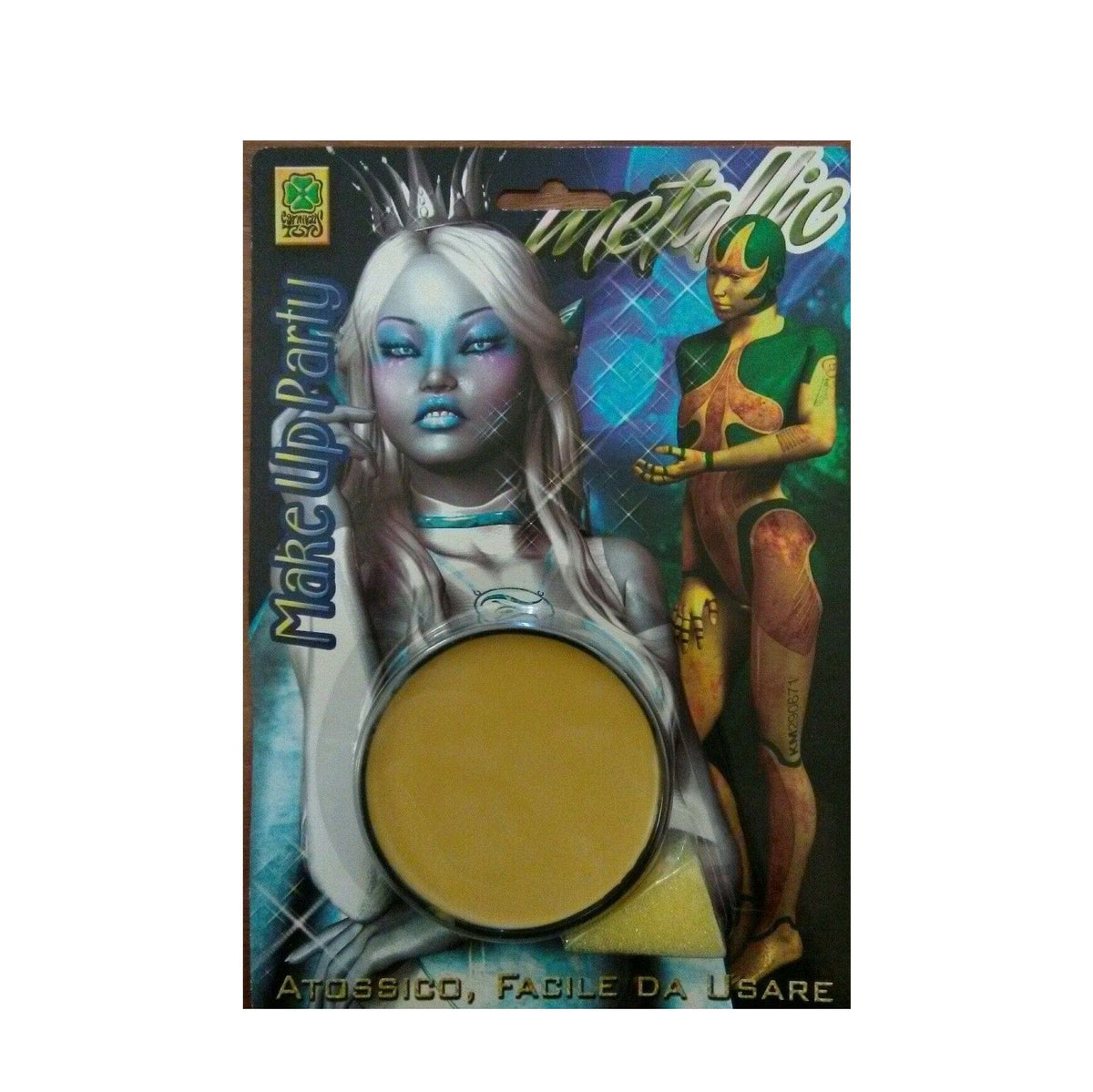 Alpha 55 Halloween maquillage, pot de fond de teint moutarde