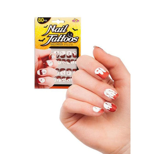Alpha 55 Halloween maquillage, sticker faux-ongles avec du sang