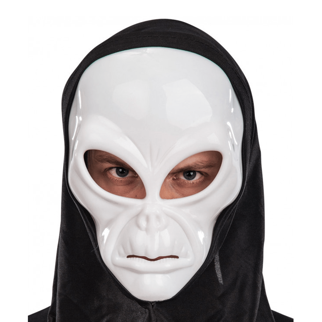 Alpha 55 Halloween masque capuche Alien blanc