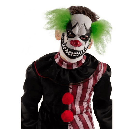 Alpha 55 Halloween masque Latex Clown avec cheveux verts