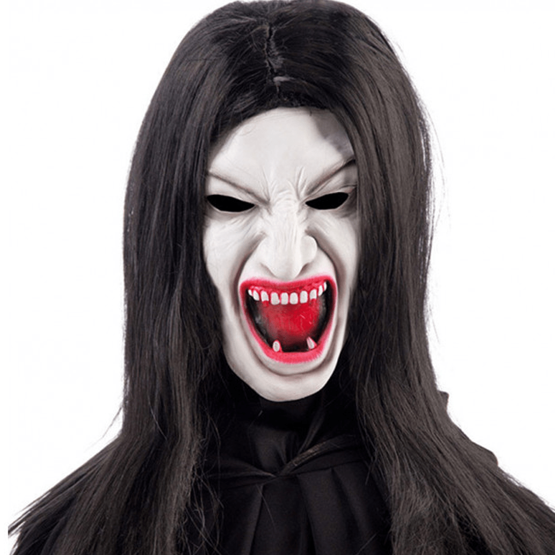 Alpha 55 Halloween masque Latex Vampiresse avec cheveux