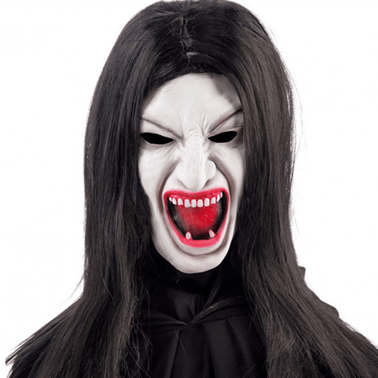 Alpha 55 Halloween masque Latex Vampiresse avec cheveux