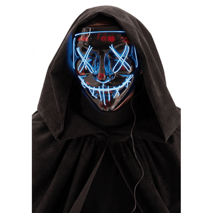 Alpha 55 Halloween masque LED suture noir