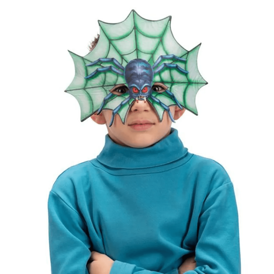 Alpha 55 Halloween masque mi-visage Araignée tissu