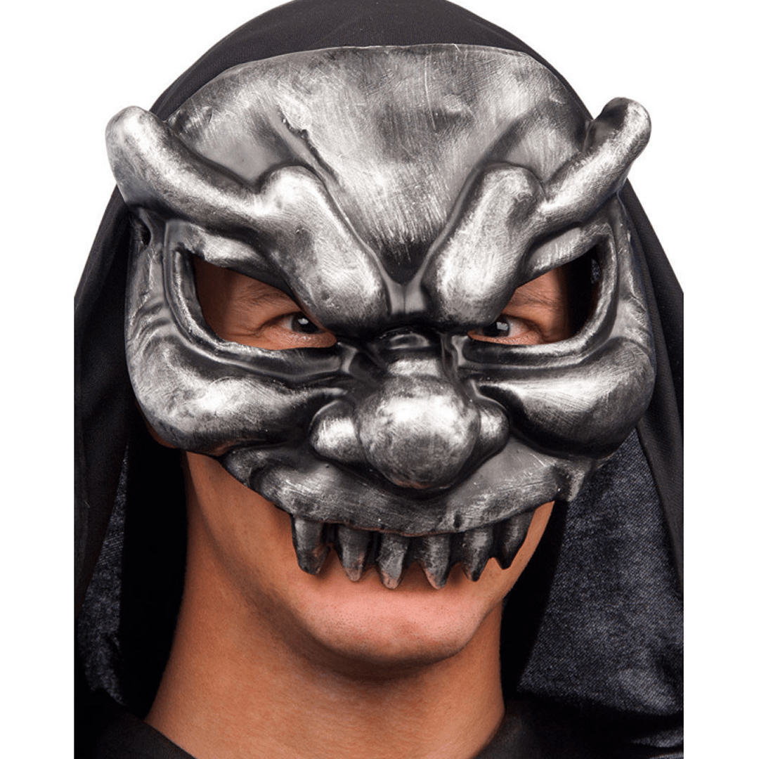 Alpha 55 Halloween masque, mi-visage Diable gris