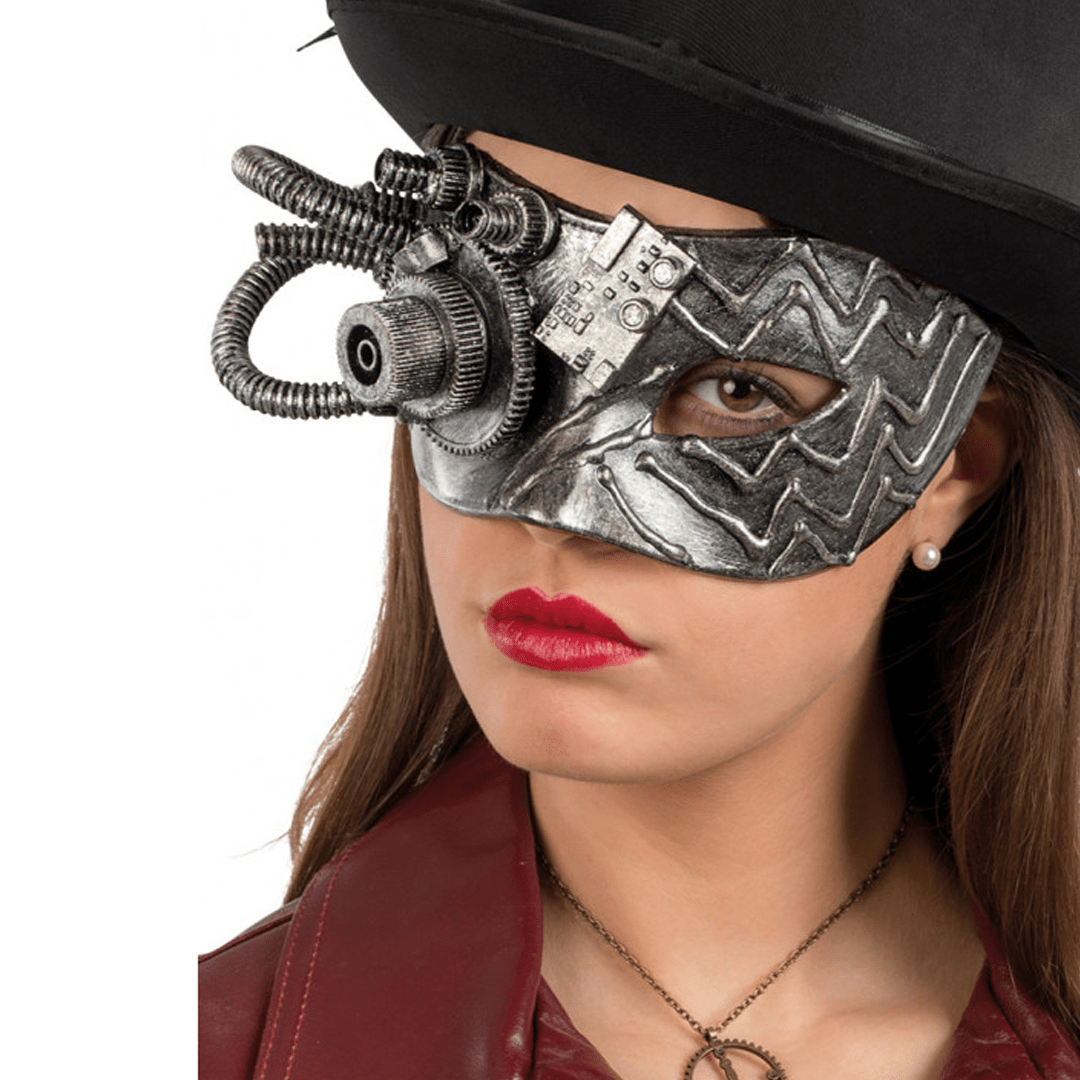 Alpha 55 Halloween masque mi-visage Steampunk avec viseur