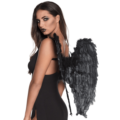 Alpha 55 halloween Noir Ailes en plumes noires