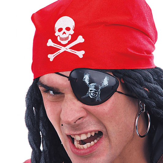 Alpha 55 halloween Noir Set de Pirate : bandana, cache-œil et boucle d'oreille