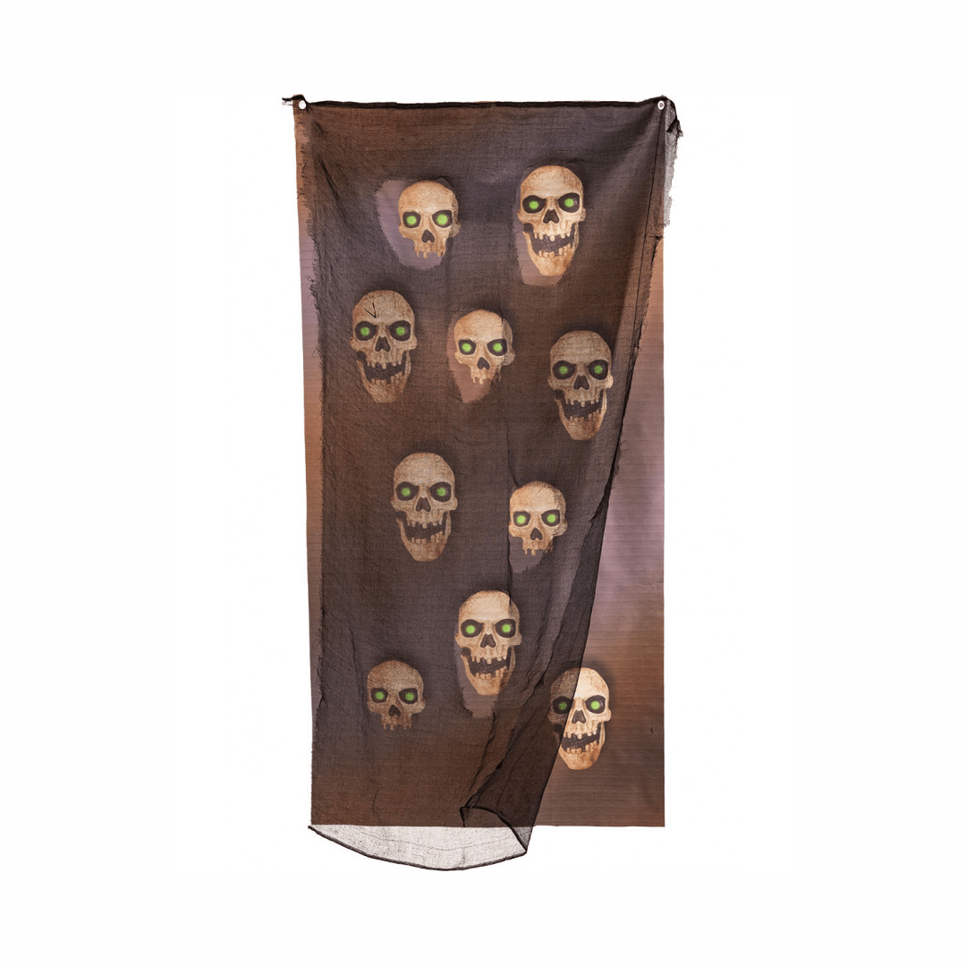 Alpha 55 Halloween, rideau Crâne 75x16 cm