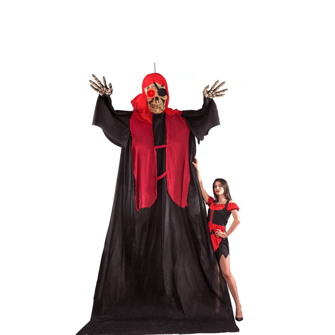 Alpha 55 Halloween Squelette de pirate avec lumière 360 cm