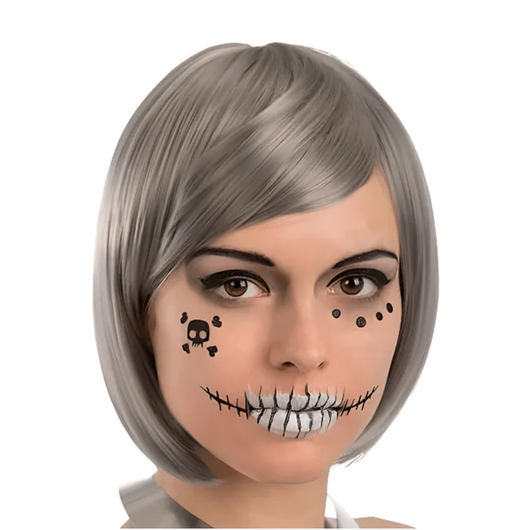 Alpha 55 Halloween sticker visage Squelette