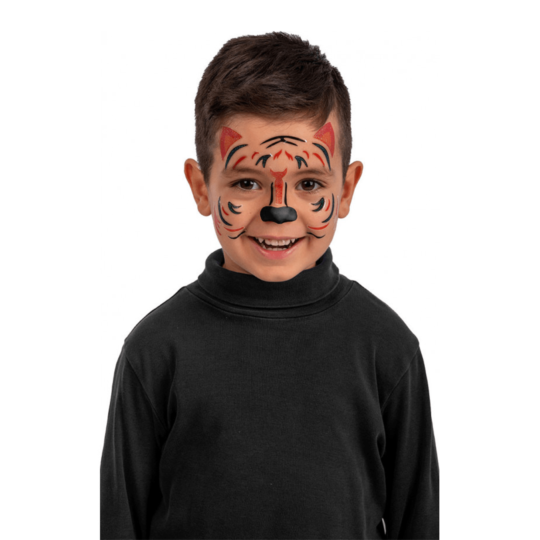 Alpha 55 Halloween sticker visage Tigre