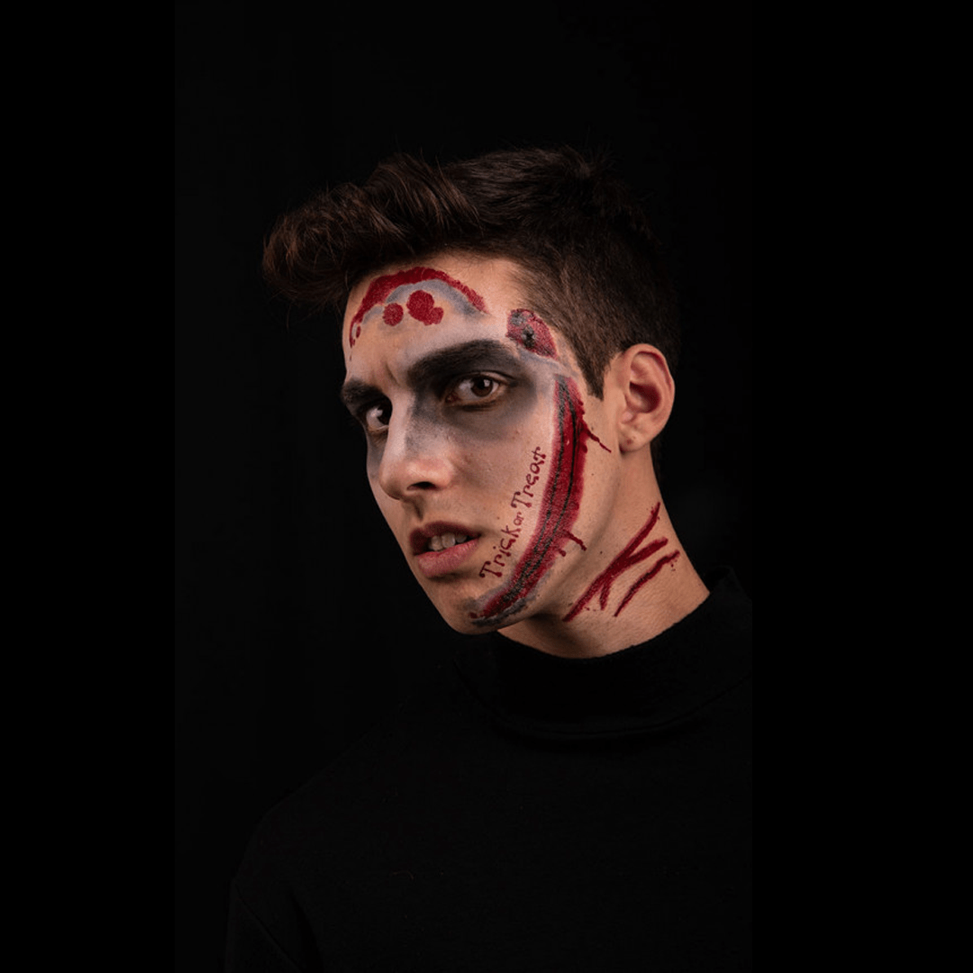 Alpha 55 Halloween tatoo visage cicatrice sang