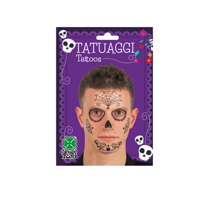 Alpha 55 Halloween tatoo visage Jour De La Mort pour homme