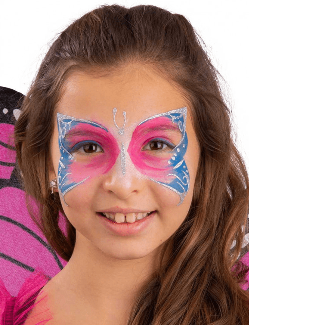 Alpha 55 Halloween tatoo visage Papillon