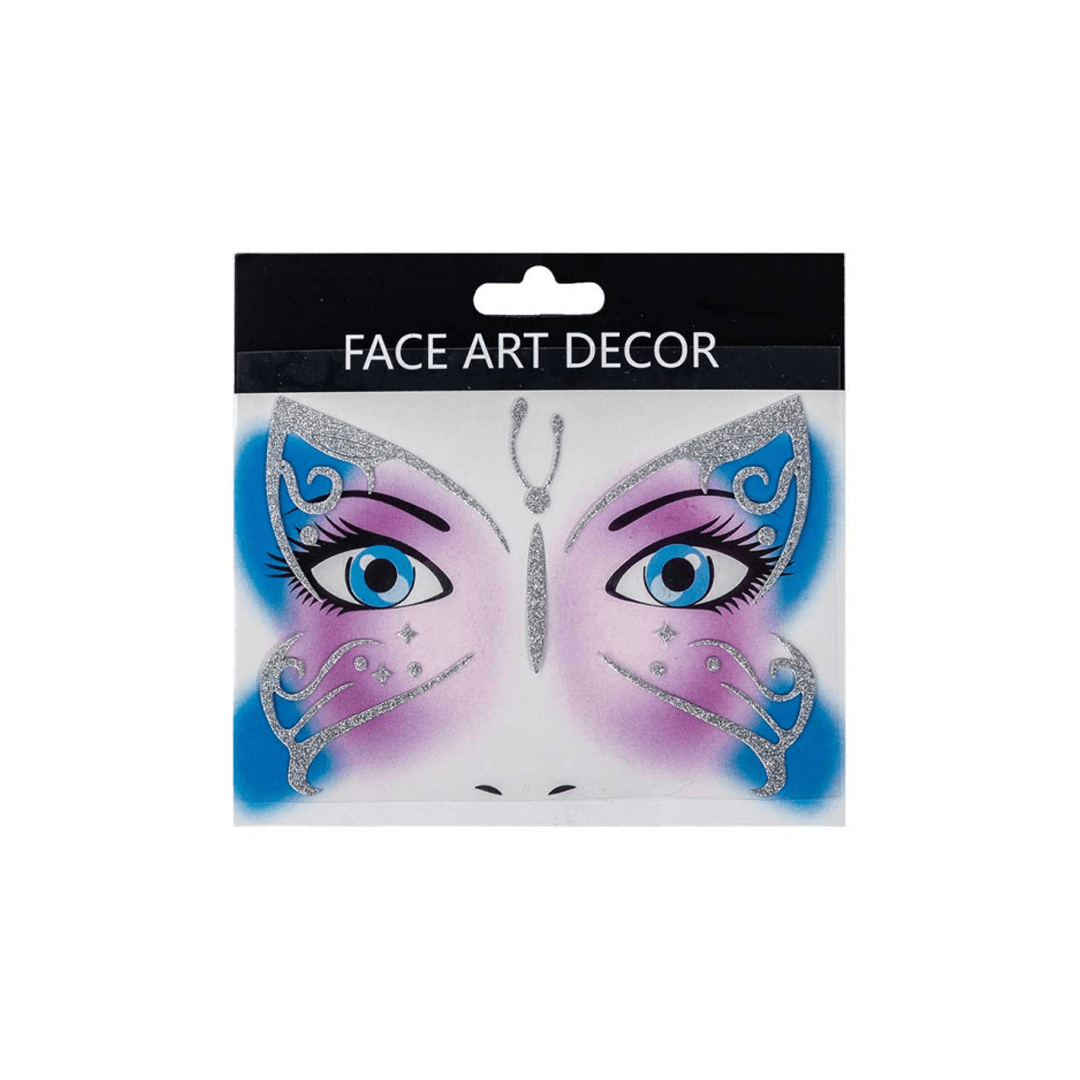 Alpha 55 Halloween tatoo visage Papillon
