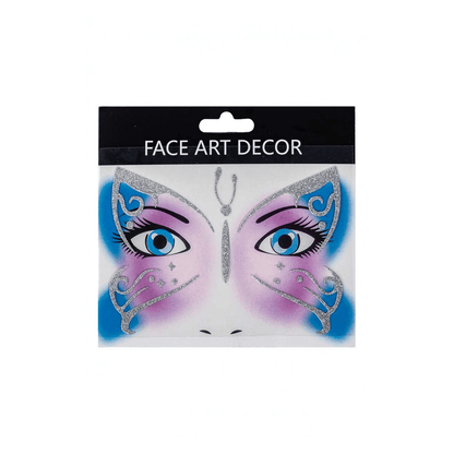 Alpha 55 Halloween tatoo visage Papillon
