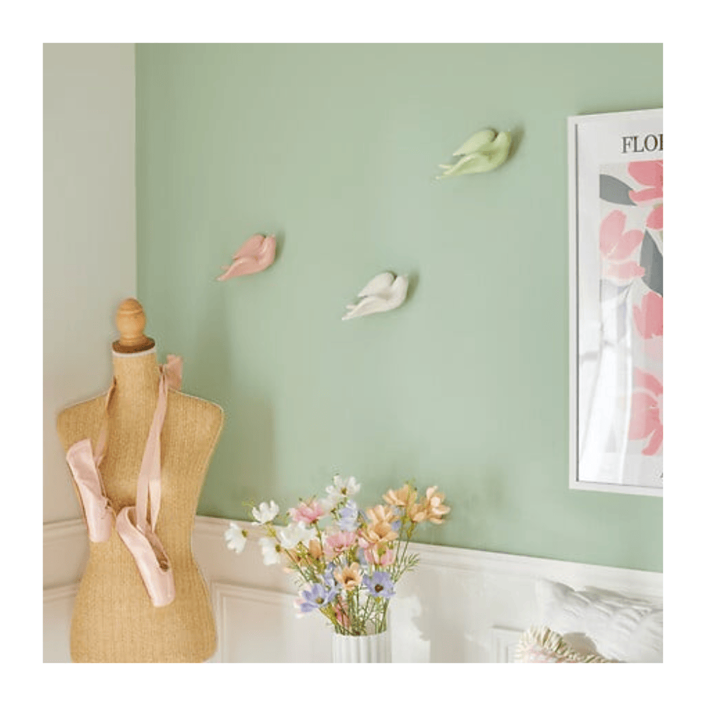 Alpha 55 Hirondelle déco Fleur de Rose en céramique