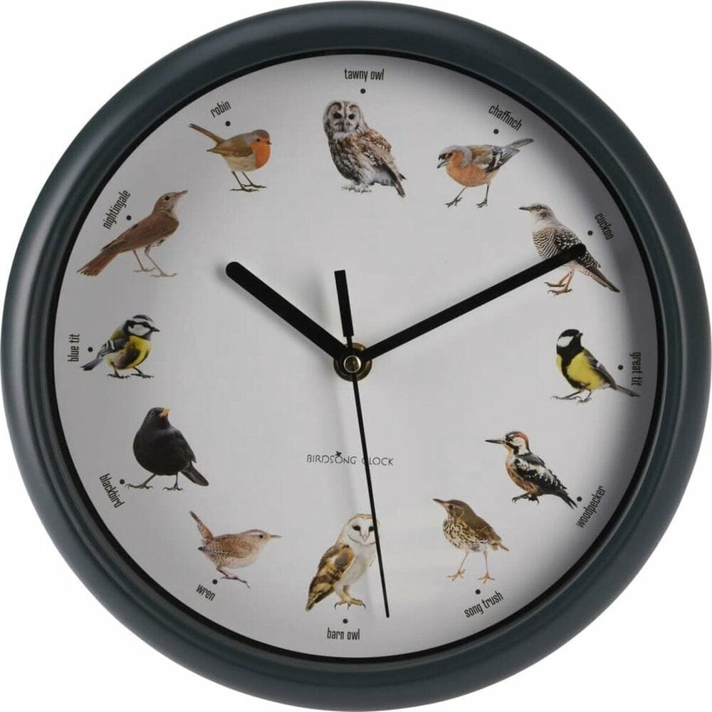 Alpha 55 Horloge murale avec 12 sons d'oiseaux