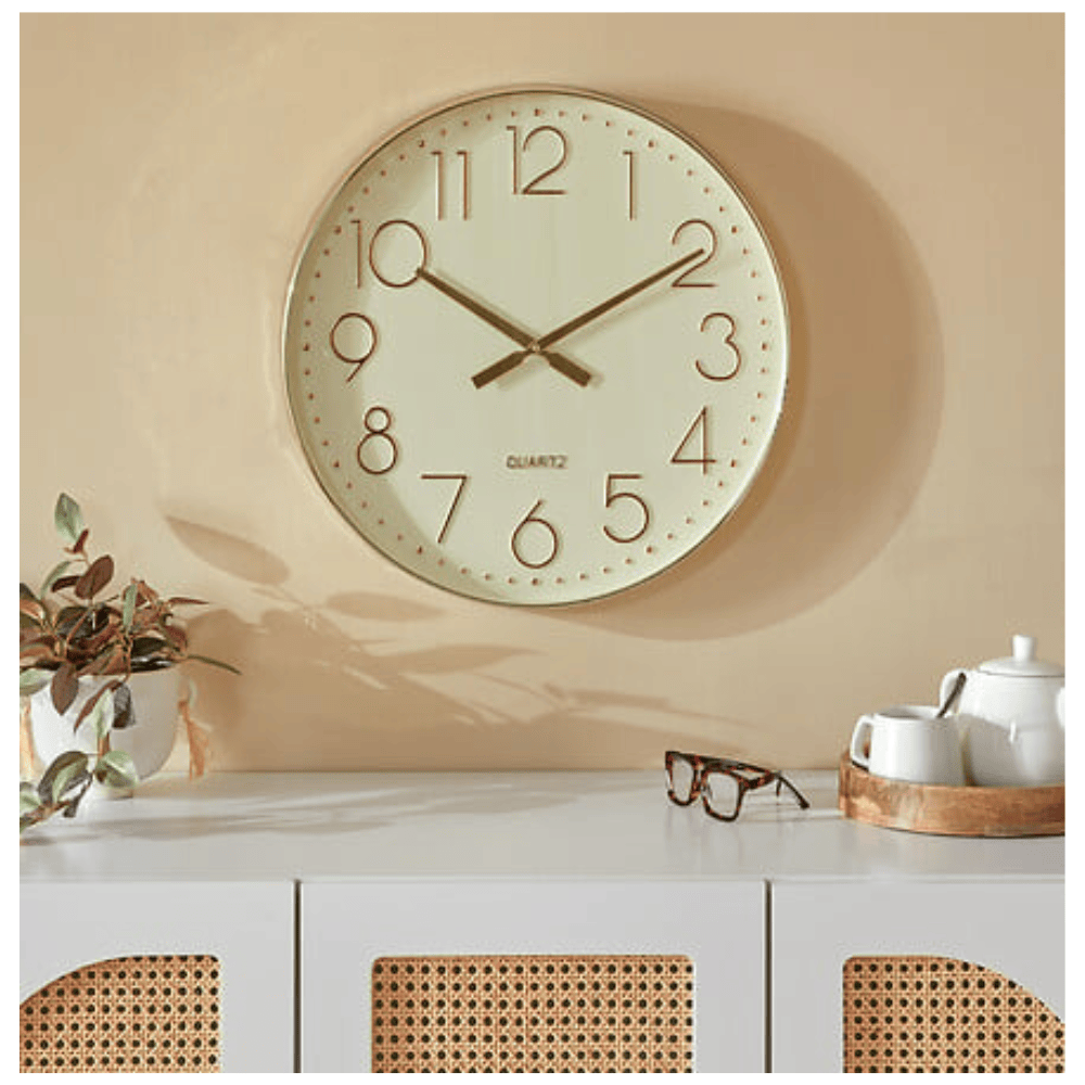 Alpha 55 Horloge Murale Laure 51 cm Dorée