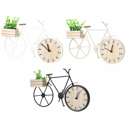 Alpha 55 Horloge Vélo en métal avec Caisse en Bois