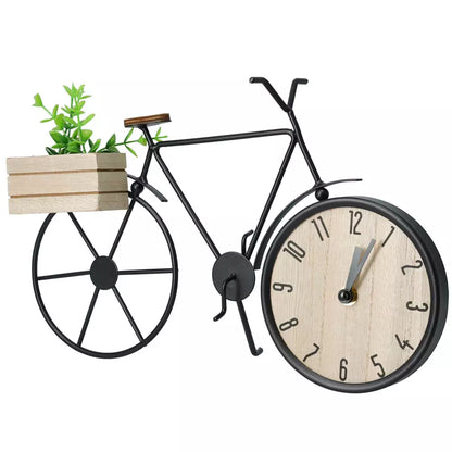 Alpha 55 Horloge Vélo en métal avec Caisse en Bois