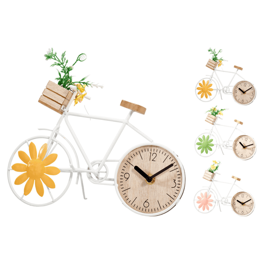 Alpha 55 Horloge Vélo en métal avec Caisse MDF - Vintage