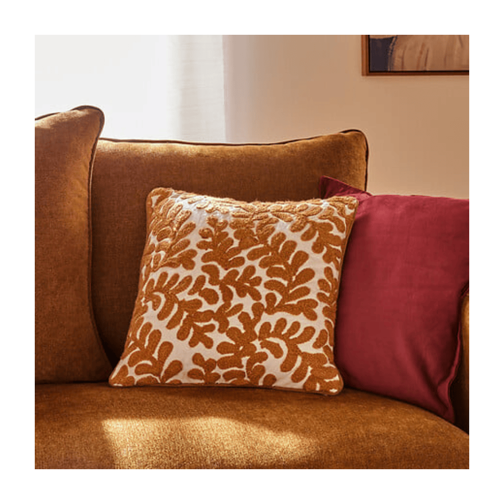 Alpha 55 Housse de coussin Sienna camel élégante