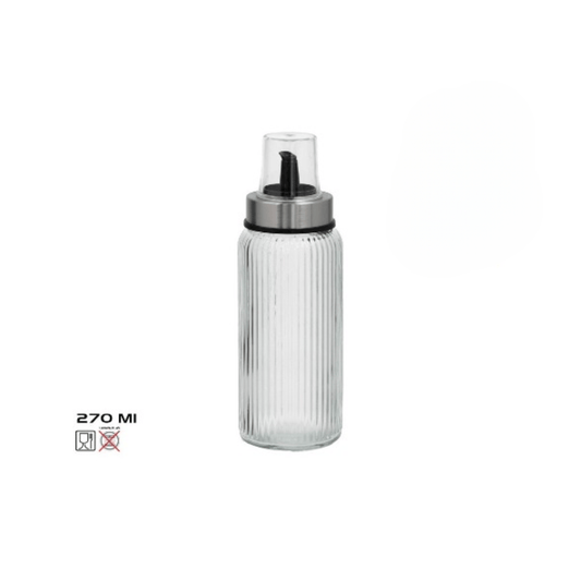 Alpha 55 Huilière en verre 270ml motif strip élégante