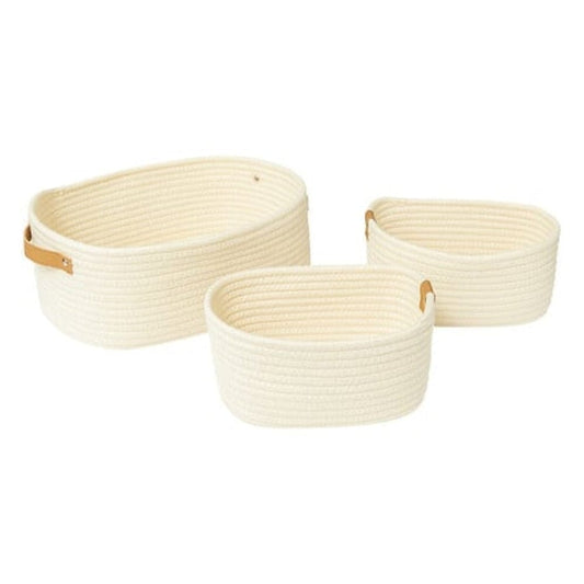 Alpha 55 Ivoire Set de 3 paniers de rangement