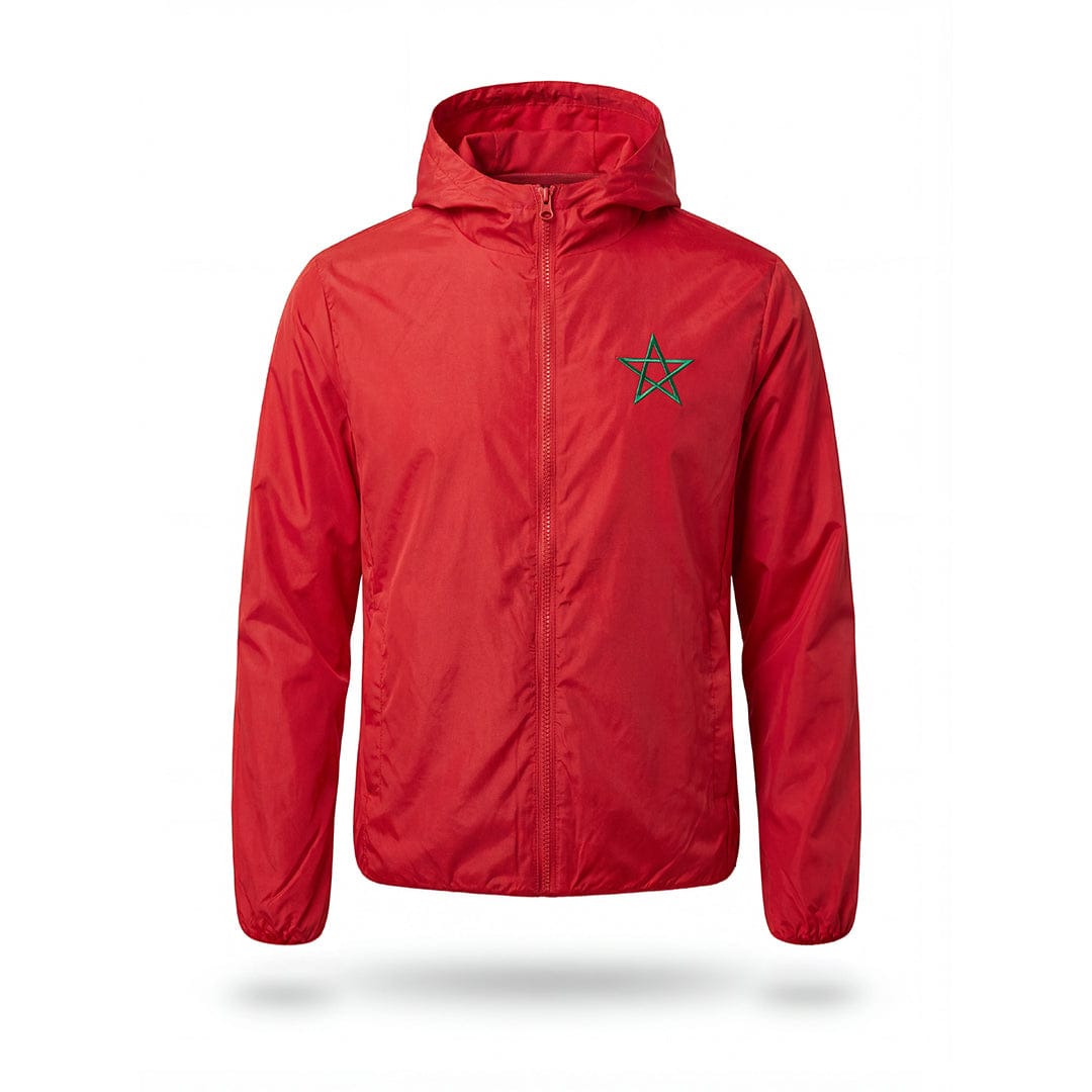 Alpha 55 Jacket à Capuche Maroc Rouge Homme Style Sport